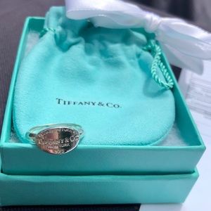 Tiffany & Co. Oval Tag Ring - Size 7.5